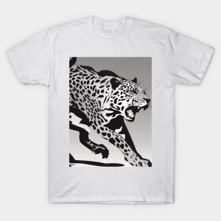 Jaguar Shadow Silhouette Anime Style Collection No. 179 T-Shirt